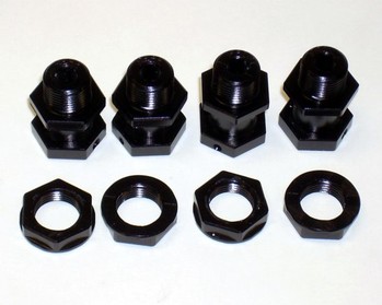 SLASH 17mm BLACK WHEEL ADAPTERS (4) (10623ALBK)