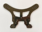 TEAM LOSI XXX-4 REAR CARBON FIBER SHOCK MOUNT 4MM