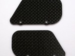 TEAM LOSI 22T CARBON FIBER REAR WHEEL MUD GUARDS