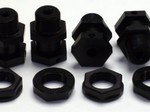 4WD SLASH 17mm BLACK WHEEL ADAPTERS (4)