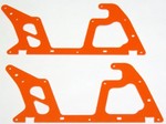 ALIGN T-REX 450 LOWER HIGH VISIBILITY ORANGE G-10 FRAME SET (2 PIECES)