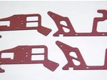 ALIGN T-REX 450 RED CARBON FIBER FRAME SET (4 PIECES)