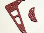 ALIGN T-REX 250 RED CARBON FIBER TAIL FIN SET