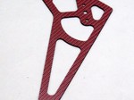 E-FLITE BLADE 400 RED CARBON FIBER ROTOR FIN