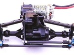 TAMIYA CLOD BUSTER CARBON FIBER REAR SERVO LOCKOUT w/ HARDWARE