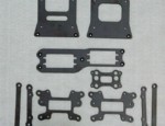 TEAM LOSI MUGGY CARBON FIBER KIT (SINGLE SERVO) 10 PIECES