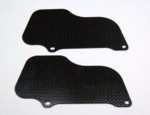 TEAM LOSI 5IVE-T CARBON FIBER REAR WHEEL MUD GUARDS (2)