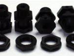 4WD SLASH 17mm BLACK WHEEL ADAPTERS (4) (10624ALBK)