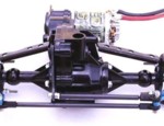 TAMIYA CLOD BUSTER CARBON FIBER REAR SERVO LOCKOUT w/ HARDWARE (1251)