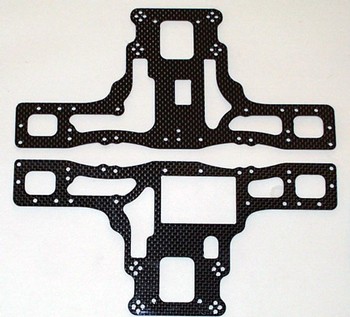 TAMIYA TLT-1 BLACK CARBON FIBER SIDE PLATES (2) (10060)