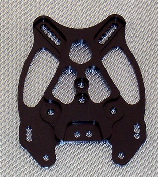 RC8 BLACK ALUMINUM REAR SHOCK TOWER (10915ABK)