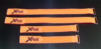 XTREME RACING ORANGE BATTERY STRAP KIT (4) (2202)