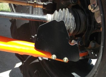 POLARIS RZR 570 / 800/ XP 900 / XP 1000 BLACK FIBERGLASS AXLE GUARDS (40001BK)