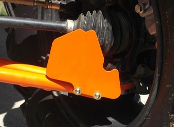 POLARIS RZR 570 / 800/ XP 900 / XP 1000 ORANGE FIBERGLASS AXLE GUARDS (40001O)