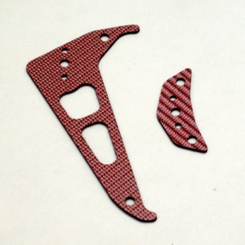 ALIGN T-REX 250 RED CARBON FIBER TAIL FIN SET (11750R)